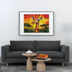 Sunset Giraffe Animals