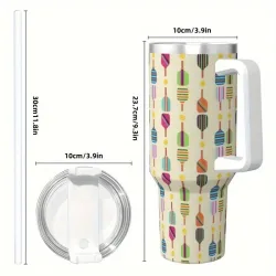 Pickleball Extra Large Insulated Stainless Steel Tumbler - 40oz