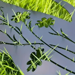 Black Metal Dog Silhouette Garden Decoration