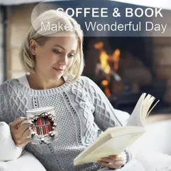 3D Bookshelves Hole In A Wall Mug, Library Bookshelf Mug