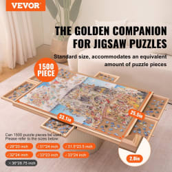 1500 Piece Puzzle Board with 6 Drawers and Cover