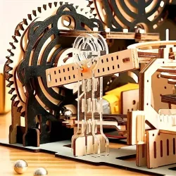 3D Wooden Puzzles Marble Run Model Kit - Electric