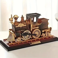 Enchanted Vintage Train Music Box Ornament