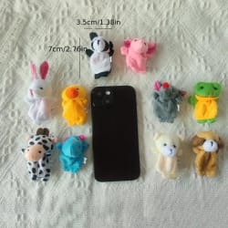 10 Mini Animal Finger Puppets Set
