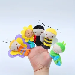 10 Mini Animal Finger Puppets Set