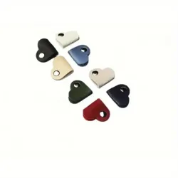 8pcs Heart-Shaped Faux Leather Cable Organizers