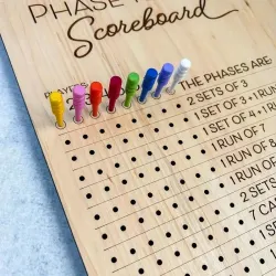 10 Scoreboard with Colorful Pegs