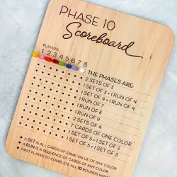 10 Scoreboard with Colorful Pegs