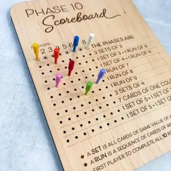 10 Scoreboard with Colorful Pegs