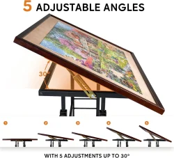 1500 Piece Tilting Puzzle Table with Cover Mat, Puzzle Board with 5 Tilt Angle & Height Adjustment