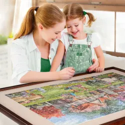 1500 Piece Tilting Puzzle Table with Cover Mat, Puzzle Board with 5 Tilt Angle & Height Adjustment