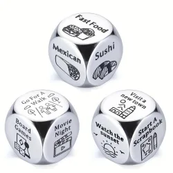 3pcs Stainless Steel Decision-Making Dice Set