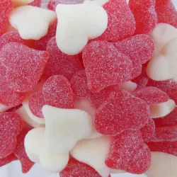 Candy Sugar Stacks - Sour Sanded Gummy Hearts