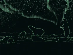 Northern Lights Gathering Glow Bear