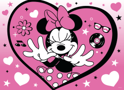 Minnie Heart Glitter Disney