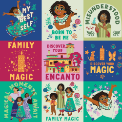 Encanto Flat Flower Collage Disney