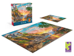 Ocean Fishing At Sunrise Landscape