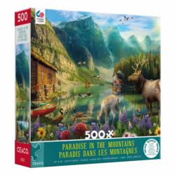 Paradise In The Mountains Animals Jigsaw Puzzle