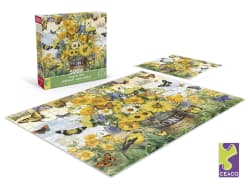 Honey Bee Floral Flower & Garden