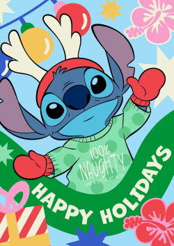 Stitch Happy Holidays Christmas