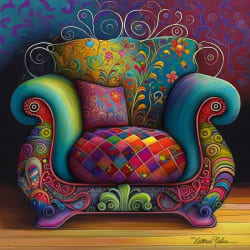 Lounge Chair, Relax! Rainbow & Gradient