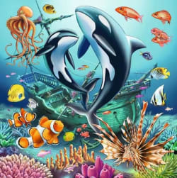 Underwater 3x49 Pc Puzzle Sea Life