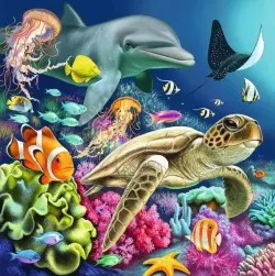 Underwater 3x49 Pc Puzzle Sea Life