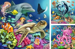 Underwater 3x49 Pc Puzzle Sea Life
