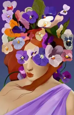 Violet Flower & Garden