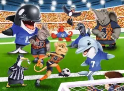 Soccer Field Flair Animals