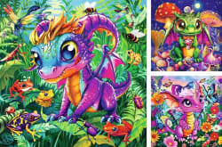 Baby Garden Dragons 3x49 Pc Puzzle Dragon