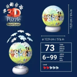3D Bluey Nightlight Movies & TV