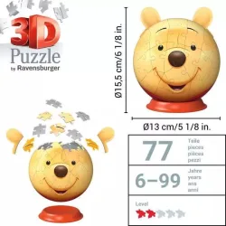 3D Winnie the Pooh w/Ears Books & Reading