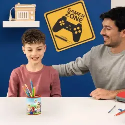 Super Mario Pencil Holder 54 Pc Puzzle Video Game