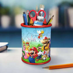 Super Mario Pencil Holder 54 Pc Puzzle Video Game