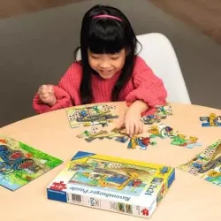 Farm & Construction Site 2x24 Pc Puzzle Construction