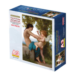 Young Girl Defending Herself Mini Puzzle Fine Art