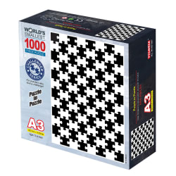 Puzzle In Puzzle Mini Puzzle - Black & White Monochromatic