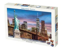 The Statue of Liberty and Brooklyn Bridge Landmarks & Monuments