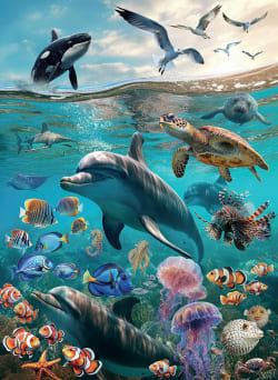 Under Water Paradise Sea Life