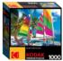 Colorful Sailboats On A Beach Boat Jigsaw Puzzle
