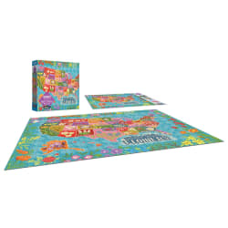 Soft Touch 1000Pc - Flower Map Flower & Garden