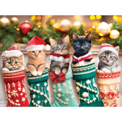 Kodak 350Pc Kitten Stockings Christmas