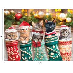 Kodak 350Pc Kitten Stockings Christmas