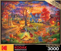 Autumn Village Horse Jigsaw Puzzle