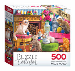 Kittens by the Fireplace Cats