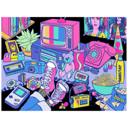 Neon Brights - 1980s Nostalgic & Retro