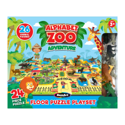 Floor Puzzle 24Pc With 26 Figures-Alphabet Zoo Adventure Animals