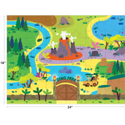 Floor Puzzle 24Pc With 8 Figures-Dinosaur Park Adventure Dinosaurs