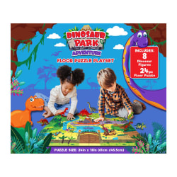 Floor Puzzle 24Pc With 8 Figures-Dinosaur Park Adventure Dinosaurs